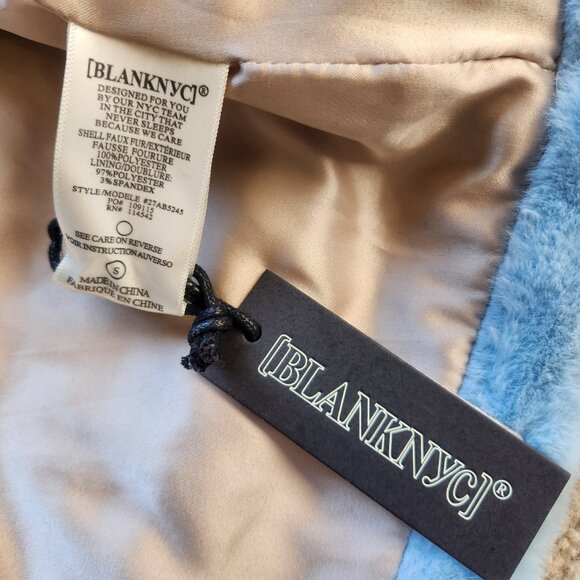 NWT Blank NYC Rainbow Pop Faux Fur Plush Coat - Picture 6 of 14